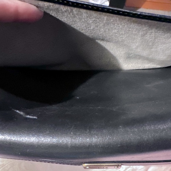 Dunhill Leather Combination Lock Crossbody Messenger bag w wristlet and handle - Picture 9 of 14